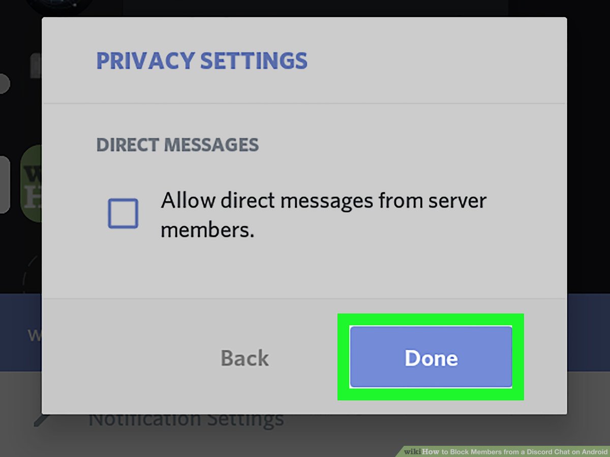 بلاک(مسدود) کردن و تنظیمات پیام شخصی